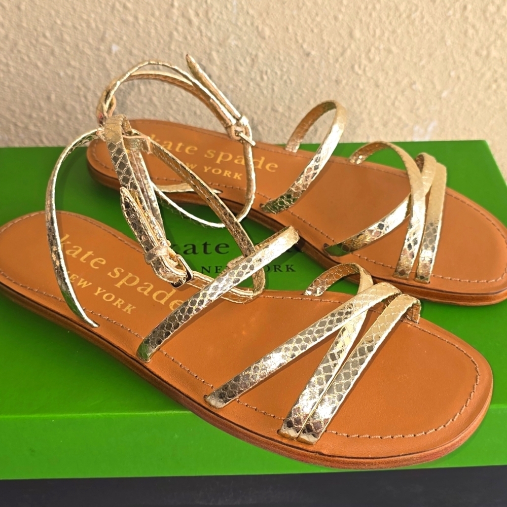 Kate Spade Cove Sandals in Gold
